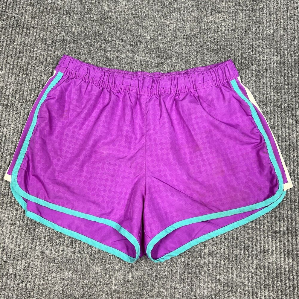Adidas Climalite Shorts Women Small Purple Active Running Athletic Elastic Waist